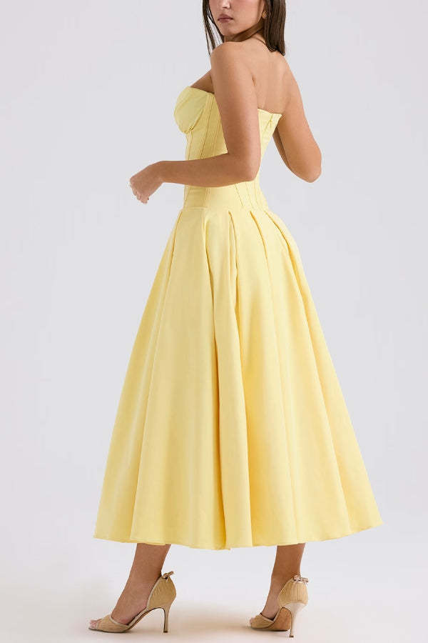 Milady strapless Midi Dress