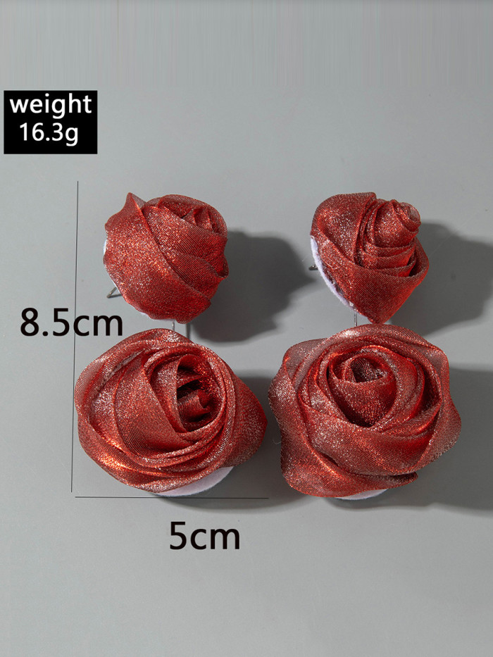 Flower Shape Drop Earrings