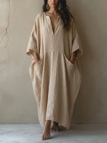 Bohemian Loose Fit Dress | Relaxed Flowy Casual Maxi Dress For Women