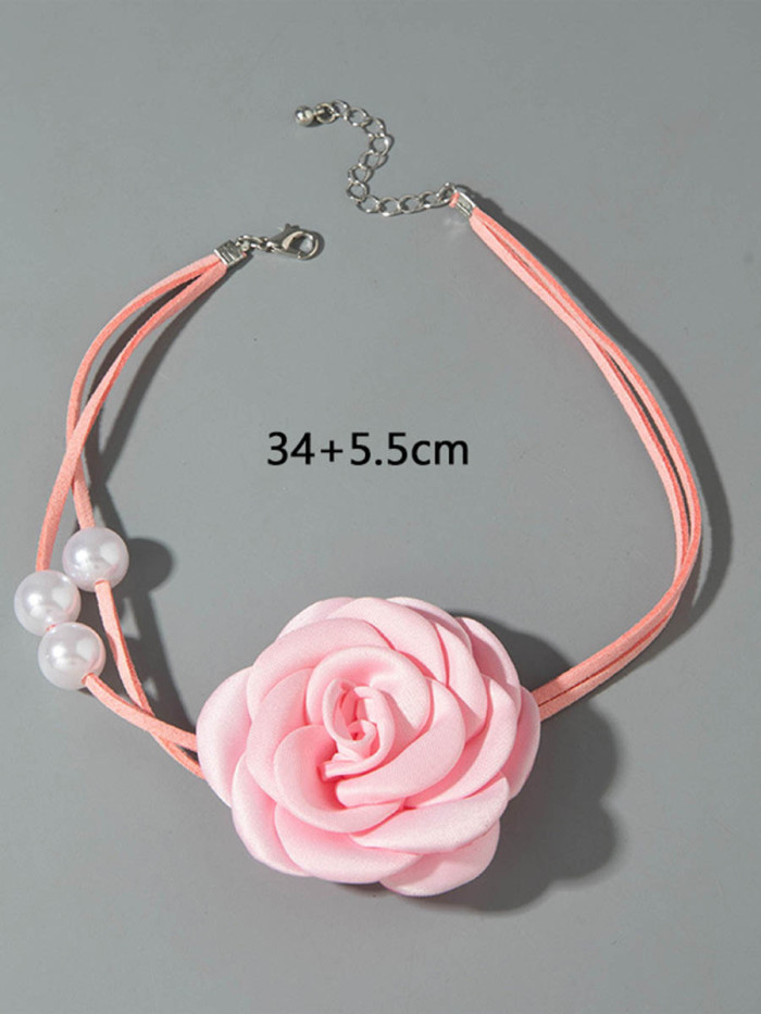 Three-Dimensional Flower Necklaces Accessories