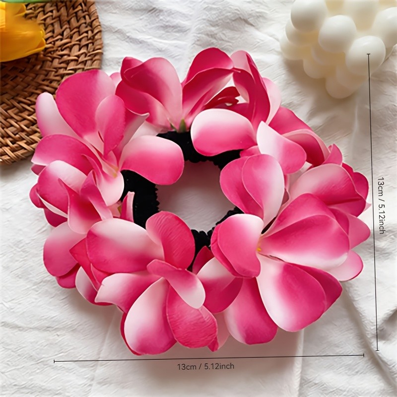 1pc Flower Hair Tie Large Intestine Hair Tie Female, Full of High-End Feeling, Versatile Hair Rope, Autumn Day Tie Ball Head Temperament Artifact, Easy And Exquisite Hair Rope Hair Additions