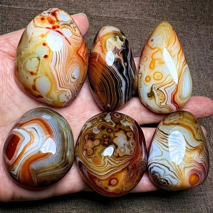 1pc Natural Twisted Agate Handle Piece Ornament for Family And Friends As Best Gift Polished Agate Quartz Random
