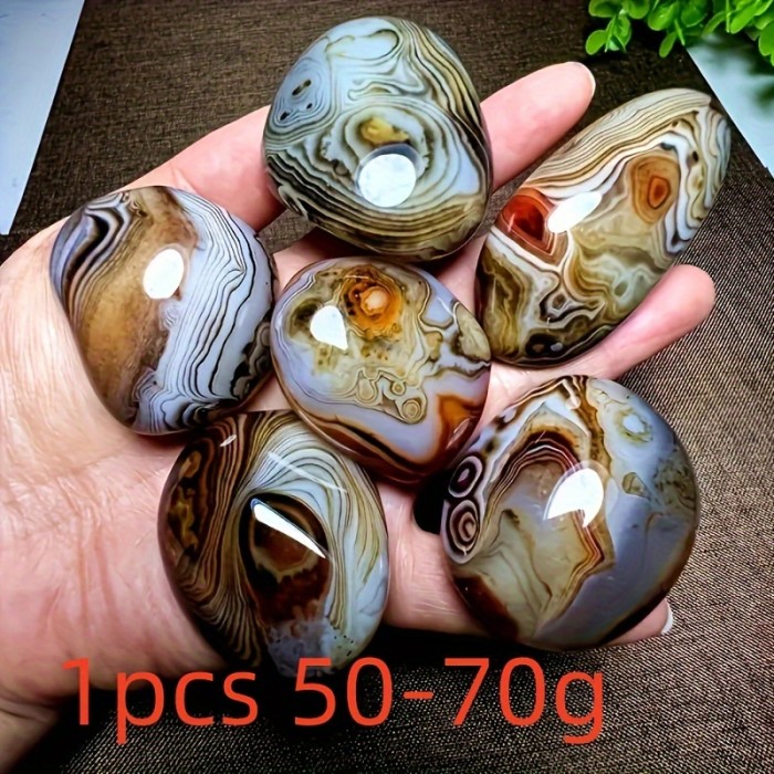 1pc Natural Twisted Agate Handle Piece Ornament for Family And Friends As Best Gift Polished Agate Quartz Random