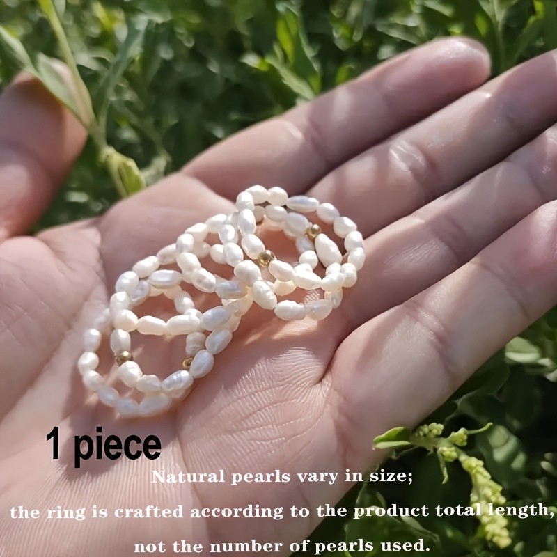 Freshwater Pearls Ring for Women, Minimalist Elegant, Suitable for Weddings Layering or Solo Wear, Versatile Everyday Wedding Accessory, Year-Round Timeless Gift, Valentine' Day