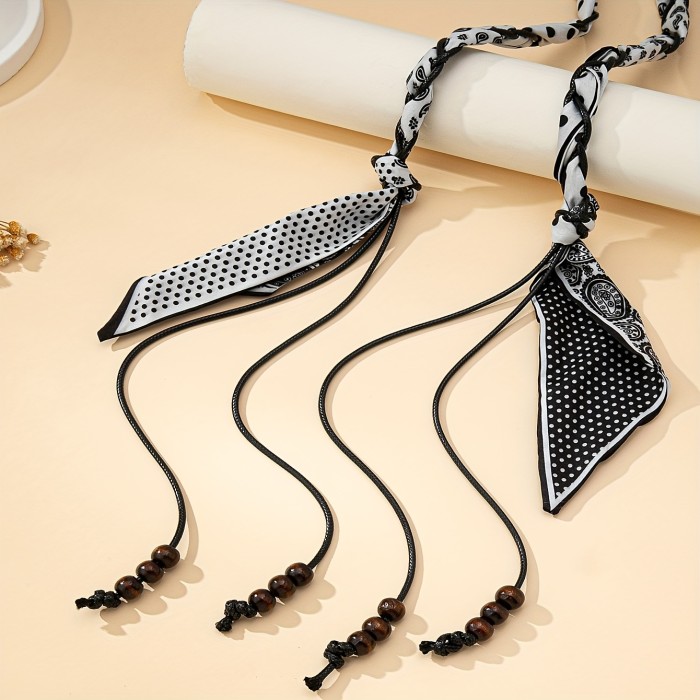 Bohemian Scarf Woven Necklace for Women, Perfect for Casual Attire