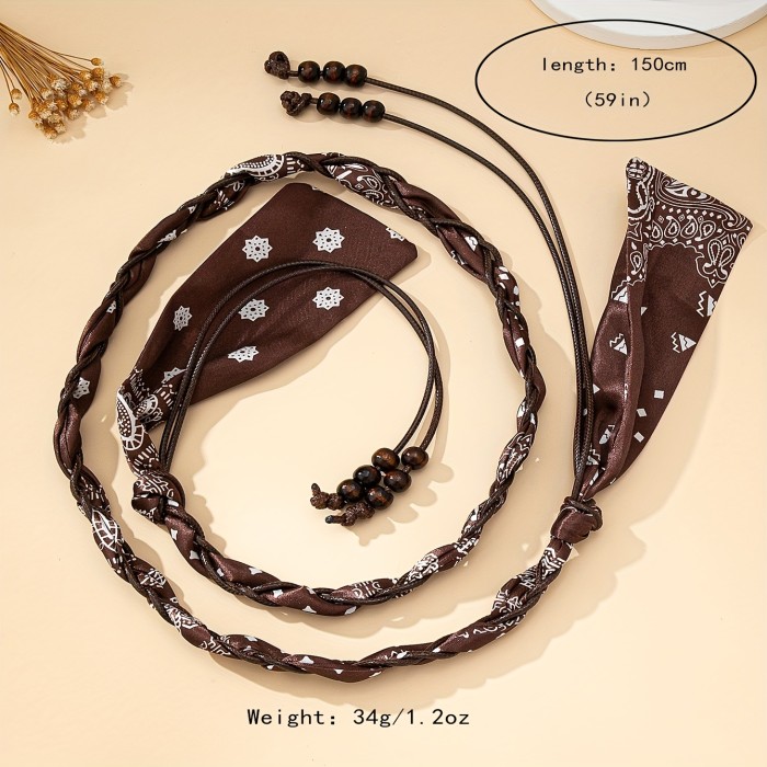 Bohemian Scarf Woven Necklace for Women, Perfect for Casual Attire