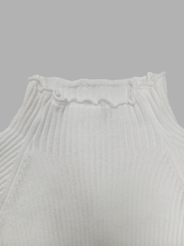 Simple Loose Solid Color High-Neck Sweater