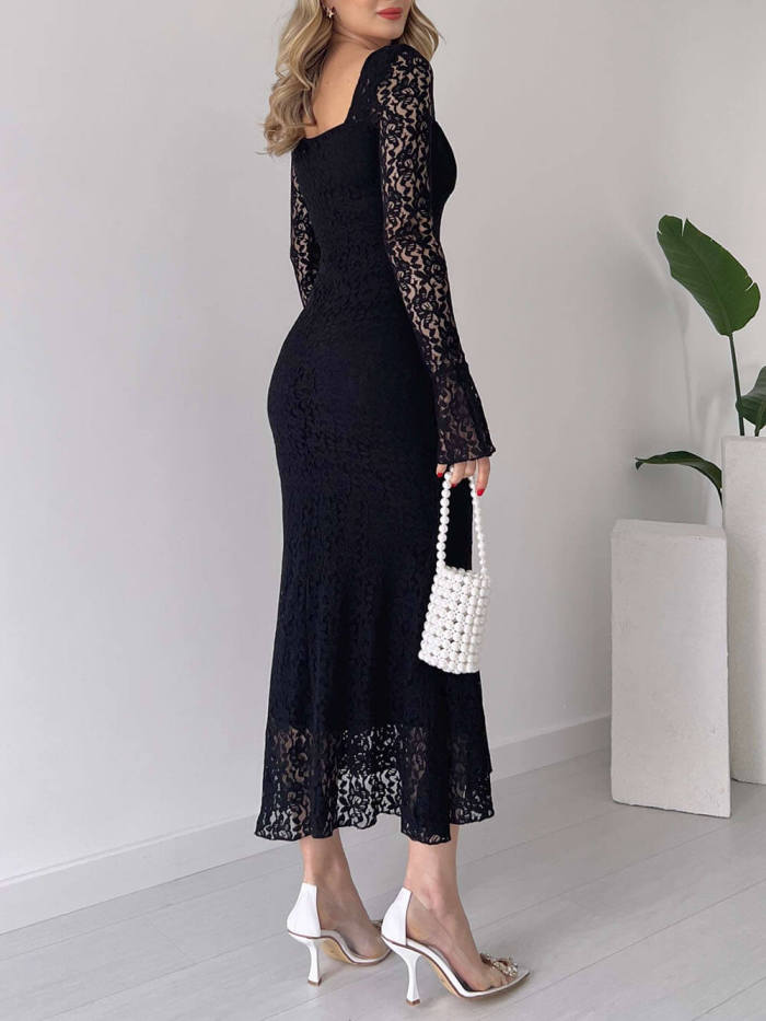 Lace Ruffle Dress