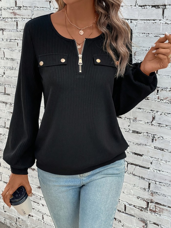 Half-Zipper Women'S Top