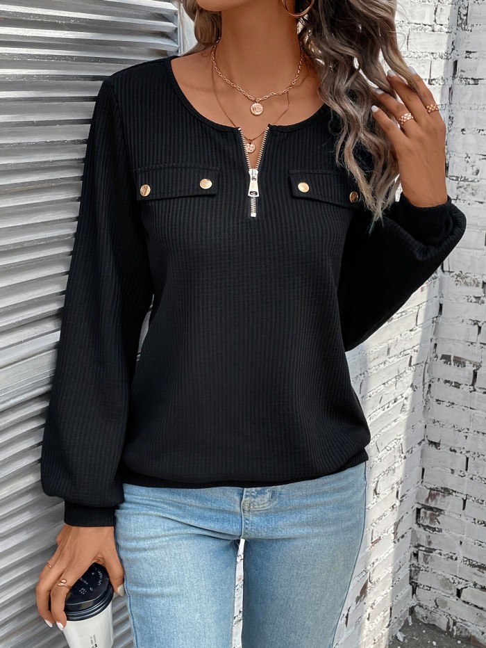 Half-Zipper Women'S Top