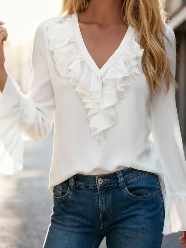 Temperament Loose Woman Shirt Fashion Casual Blouse Elegant Woman Shirt Holiday Weekend Top