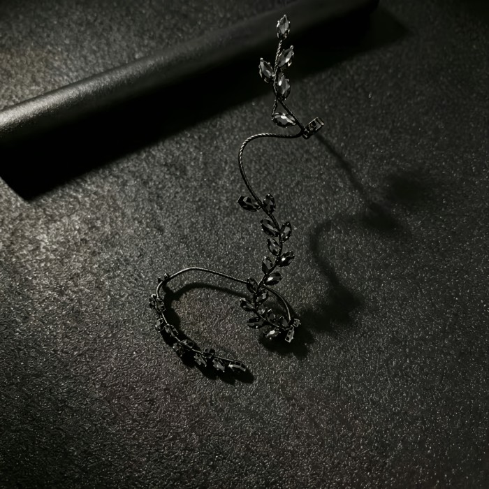 Wedding Photography Stage Jewelry - Vine Eye Drill Full Hand Chain Multicolor Leaf Inlaid Full Finger Bracelet