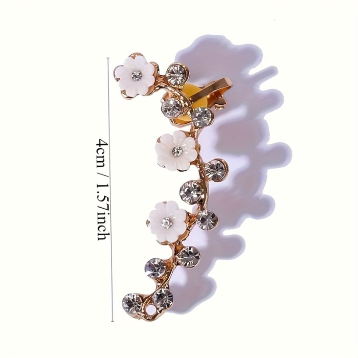 1pc, European and American Style Floral Daisy Ear Cuff\u002FClip-On Earring, Elf Ear Jewelry for Women