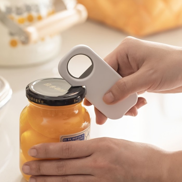 Stainless Steel Bottle Opener, 3-In-1 Can And Jar Opener, Easy Grip Lid Remover, Durable Bar Tool, for Kitchen, for Beer, Soda And Jars