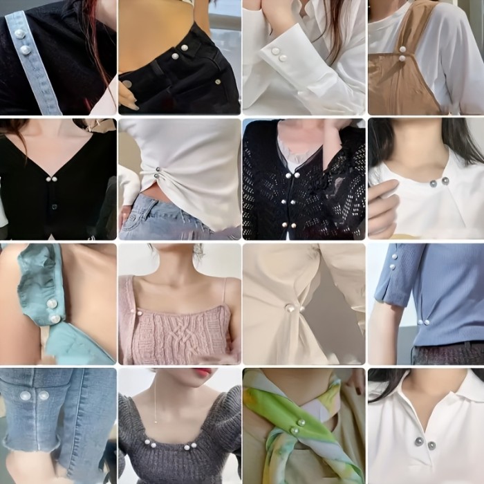 9-Count 3-Color Anti-Wardrobe Malfunction Brooch Waist Belt Clothes Fixing Needle Universal Decorative Brooch