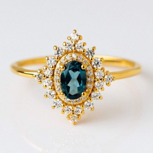 Blue Topaz Dynasty Ring
