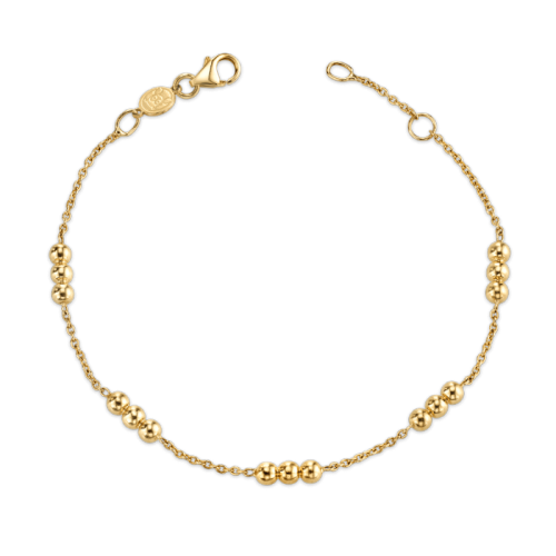 Dainty Triple Gold Bead Bracelet