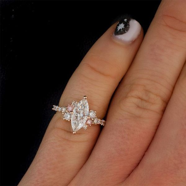 Rose Gold Marquise Engagement Ring