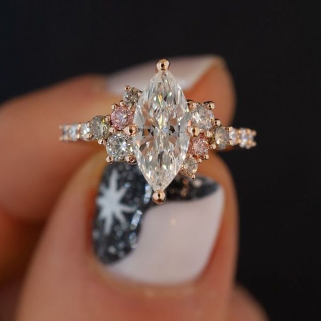 Rose Gold Marquise Engagement Ring
