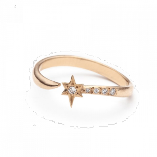 Sterling Silver FALLING STAR RING