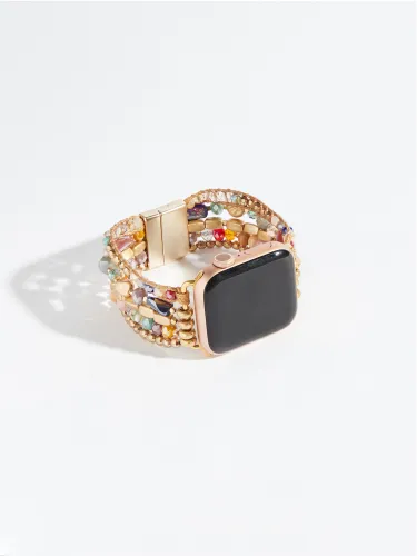 Colorful Beaded Smart Watch Band
