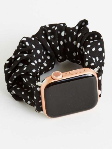 Dalmatian Scrunchie Smart Watch Band - Black