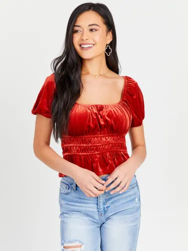 Chelsa Velvet Top