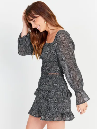 Sundream Leopard Long Sleeve Top