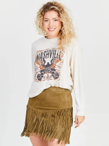 Nashville Poster Lightweight Sweatshirt