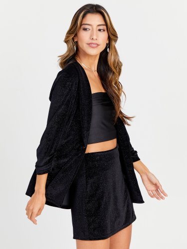 Luna Velour Blazer