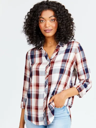 Campfire Plaid Top