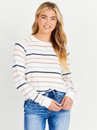 Striped Fleece Sweatshirt