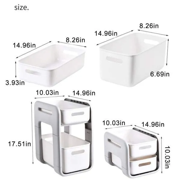2 Tiers Kitchen Storage Shelf Cabinet In Narrow Gap