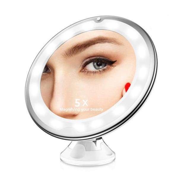 360 Rotates 10x Magnifying LED Lighted Makeup Mirror