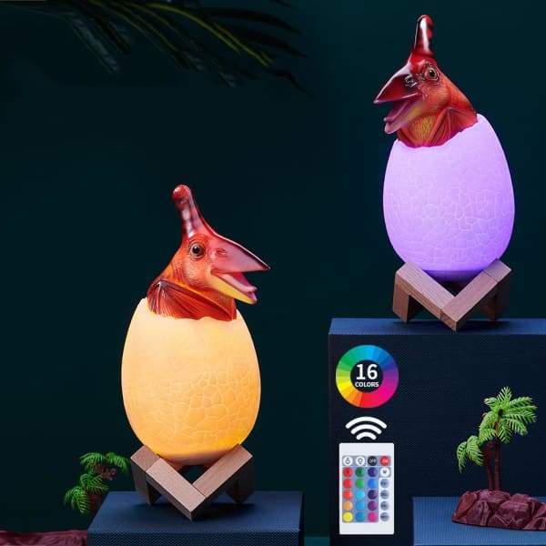 3&16 LED Colors Touch Sensor RC Dinosaur Egg Bedside Lamp
