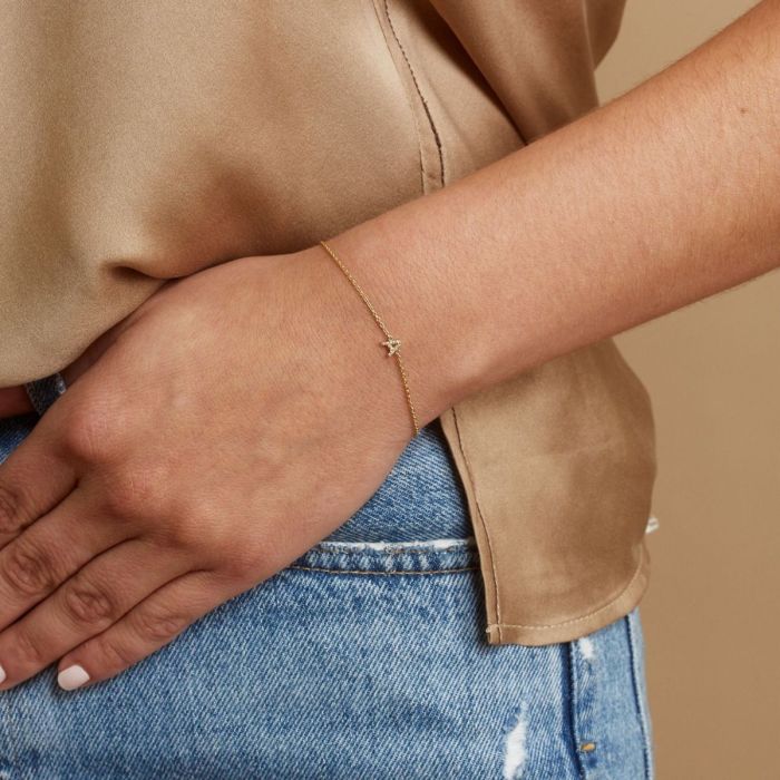 Pave Letter Bracelet