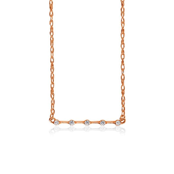 Petite Distance Necklace - Five Stone