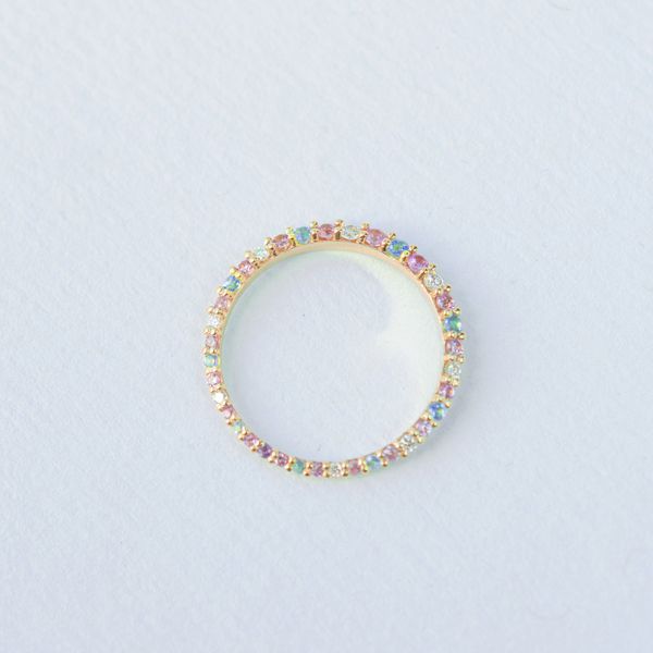 Golden Rainbow Wedding Band