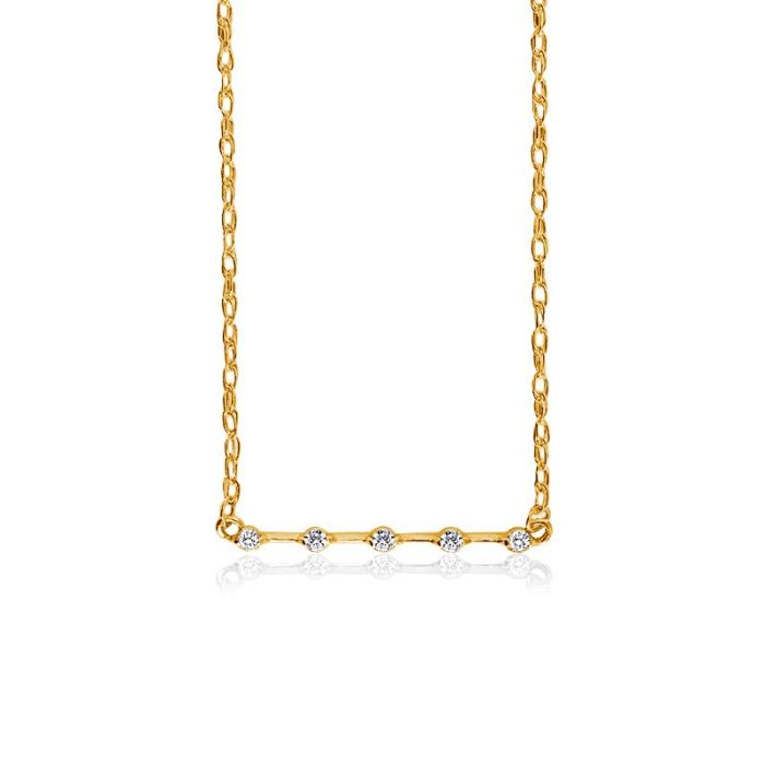 Petite Distance Necklace - Five Stone
