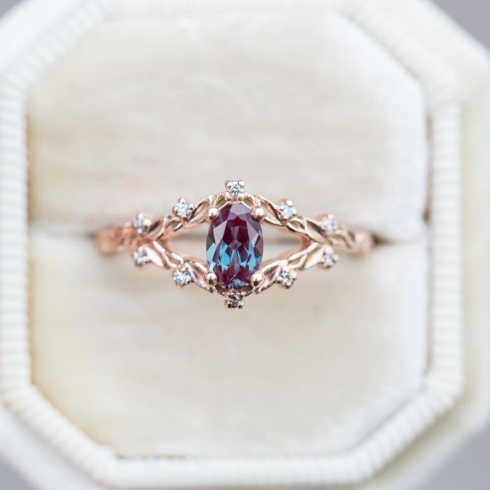 Split Shank Marquise Alexandrite Engagement Ring