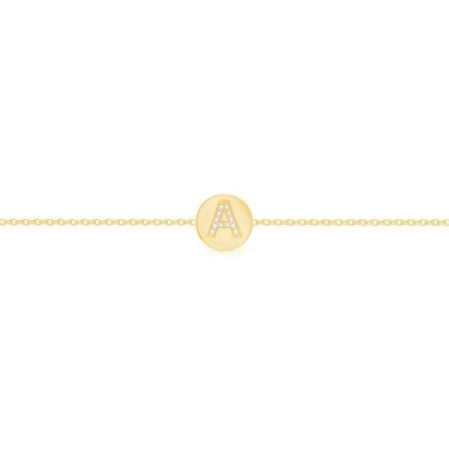 Initial Coin Bracelet