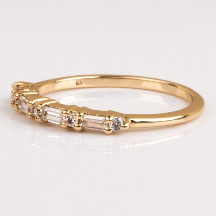 Multi Gem Baguette Band