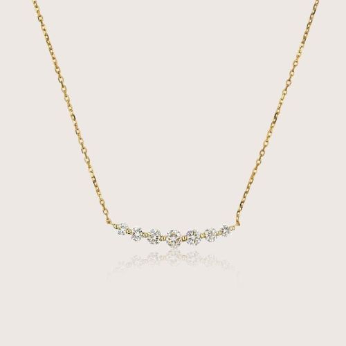 Golden Round Cut Necklace