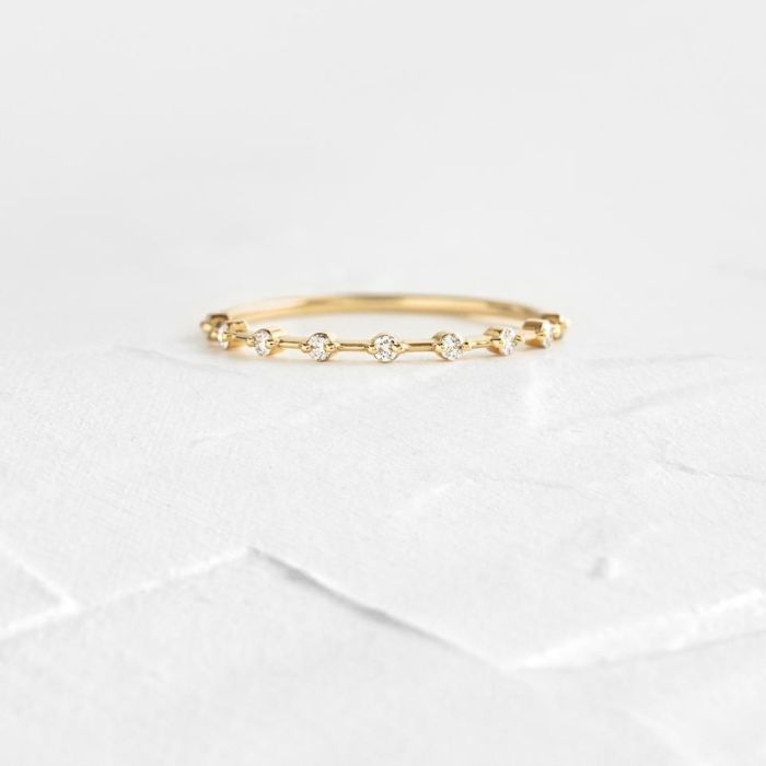 Golden Round Cut Bridal Set