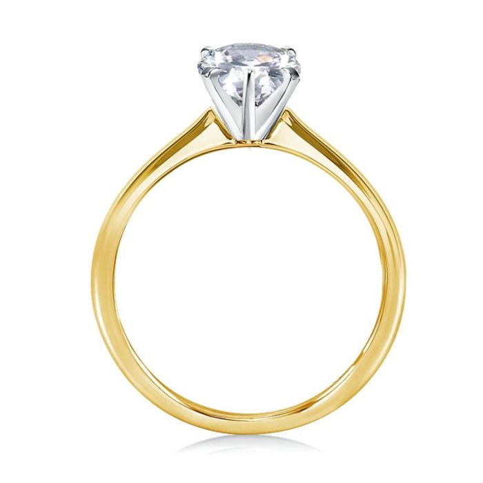 Classic Pear Cut Golden Engagement Ring