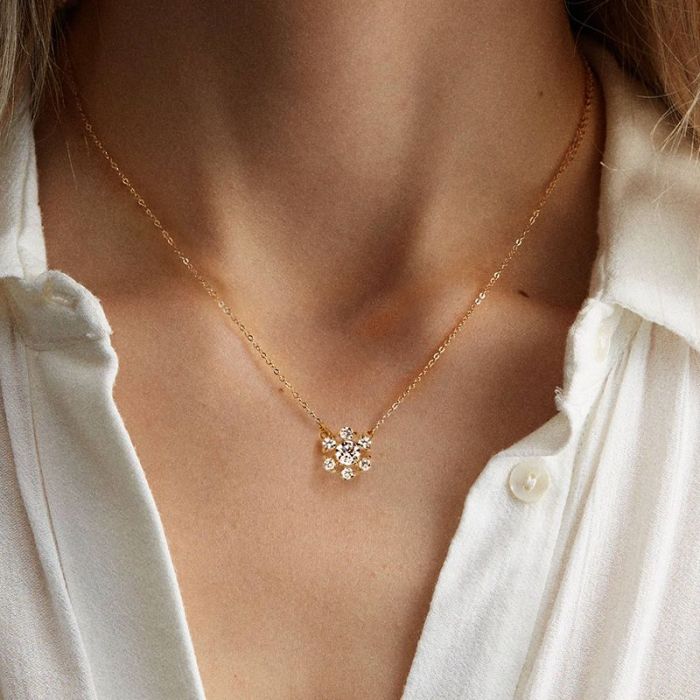 Snowflake Halo Necklace