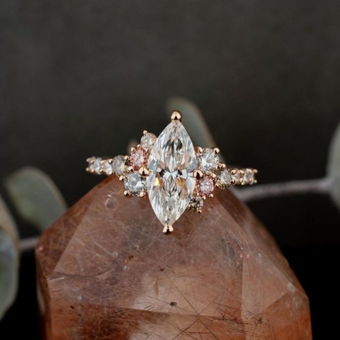 Rose Gold Marquise Engagement Ring