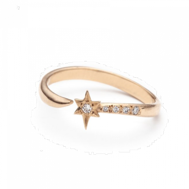 Sterling Silver FALLING STAR RING