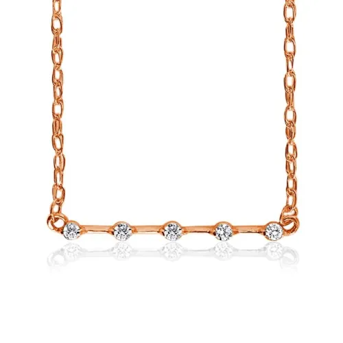 Petite Distance Necklace - Five Stone
