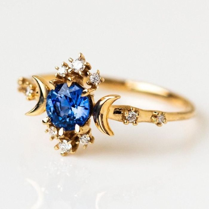 Sterling Silver Blue Wandering Star Ring